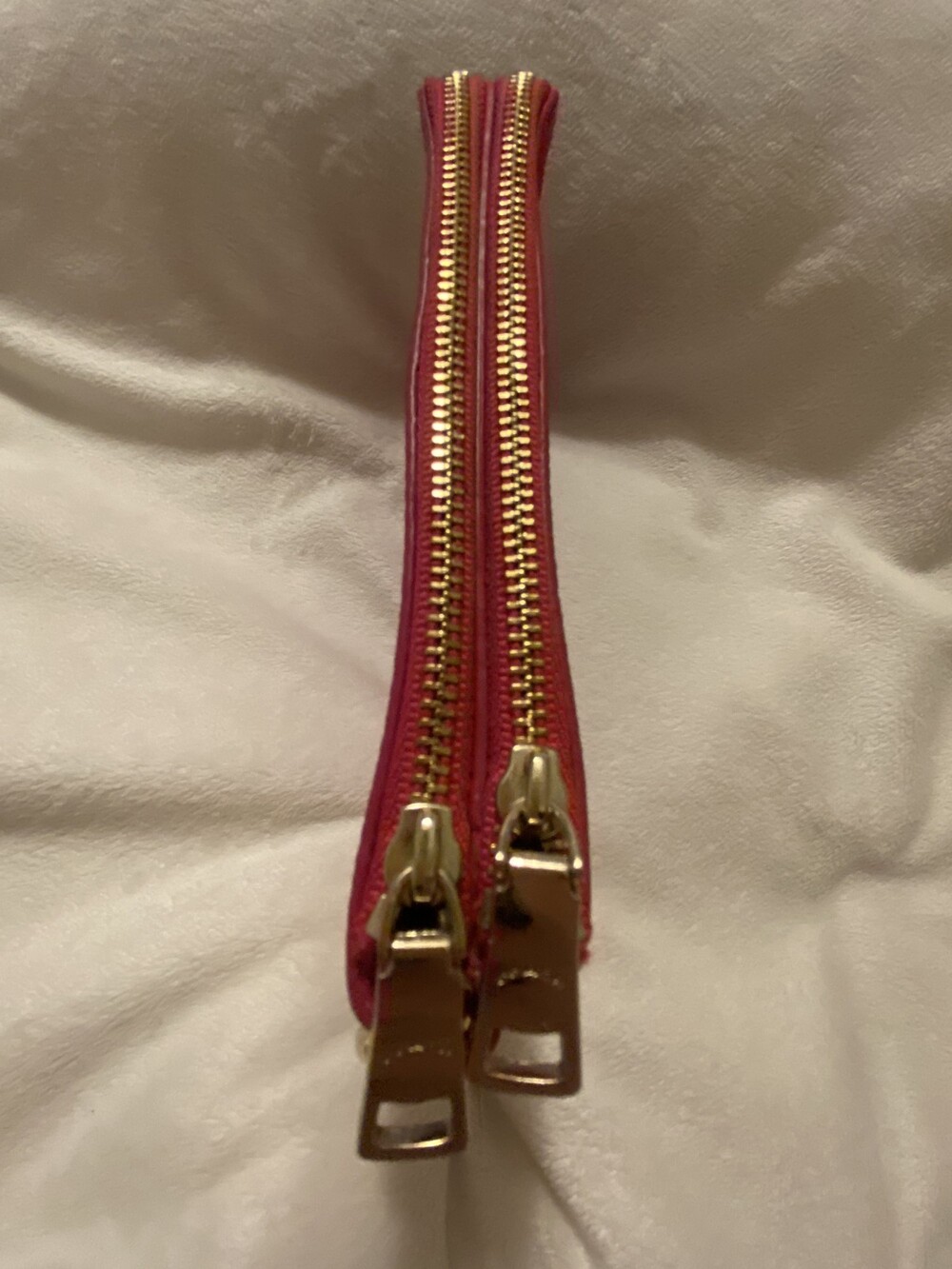 Coach Pink Leather Wristlet Double L Zippers with Detachable Strap 53551 - Picture 2 of 13